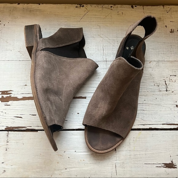 Musse & Cloud Ciara Boho Suede Leather Open Toe & Heel Ankle Bootie Sandal - Picture 13 of 13